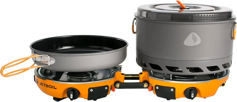 Backpack camping cooking equipment system and camping cooking set, orange color Y0682