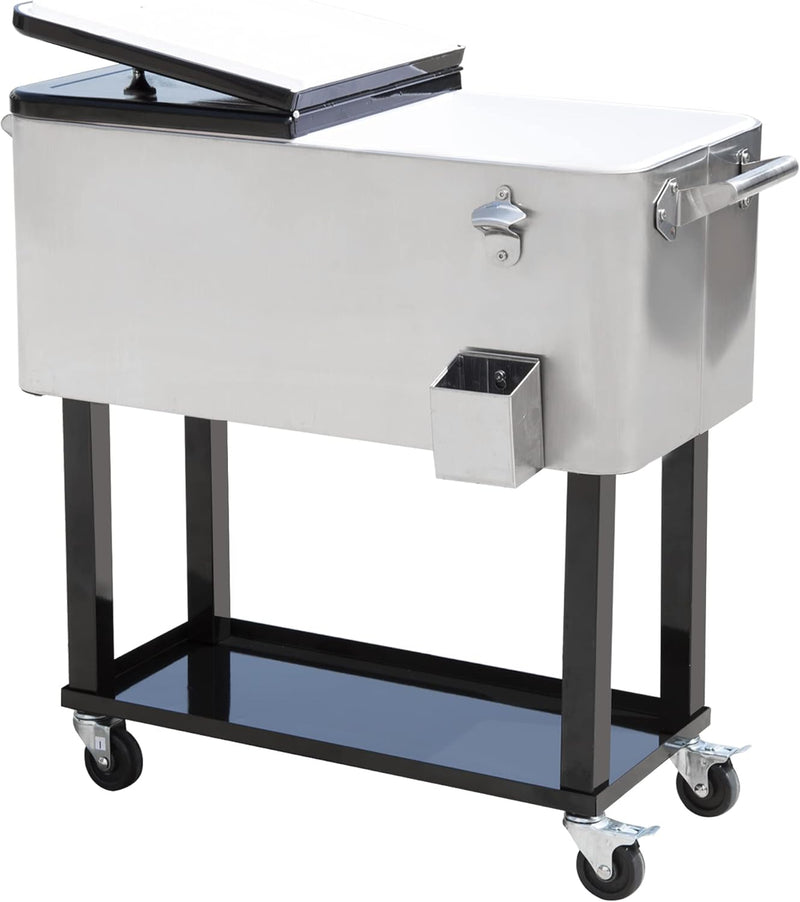 Portable Rolling 80 Quart Steel W8882