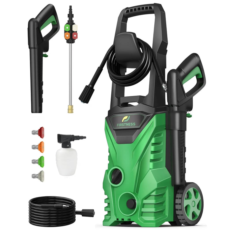 Firstness Pressure Washer 3500 PSI, Electric Power Washer w/ 26 ft Hose, 4 Quick Connect Nozzles, High Pressure Cleaning Machine with Foam Cannon,... J4908