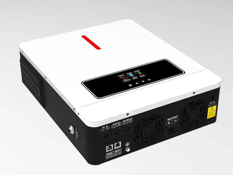 3600W Hybrid Pure Sine Wave Power Inverter with 120A MPPT Solar Charger .dc 24V to ac 110v 60HZ Solar Converter for Home,Car ＆Cabin (DC24V(Range20V-30V) 3600VA) P8431