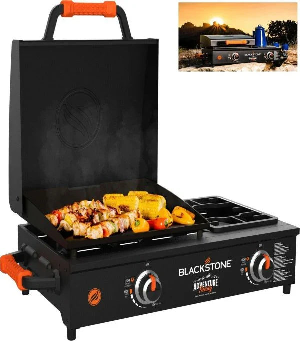 adventure ready 17 inch tabletop griddle with range top black U8017