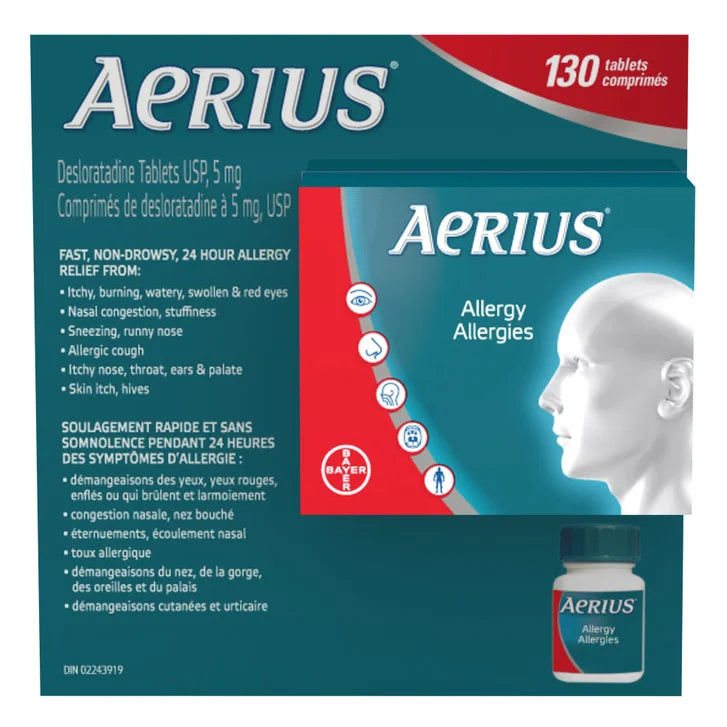Aerius Allergy Relief, 130 Tablets Q4749