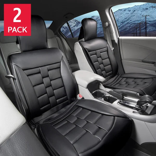 Black Padded Universal Fit Luxury Seat Cover, 2-pack N9872