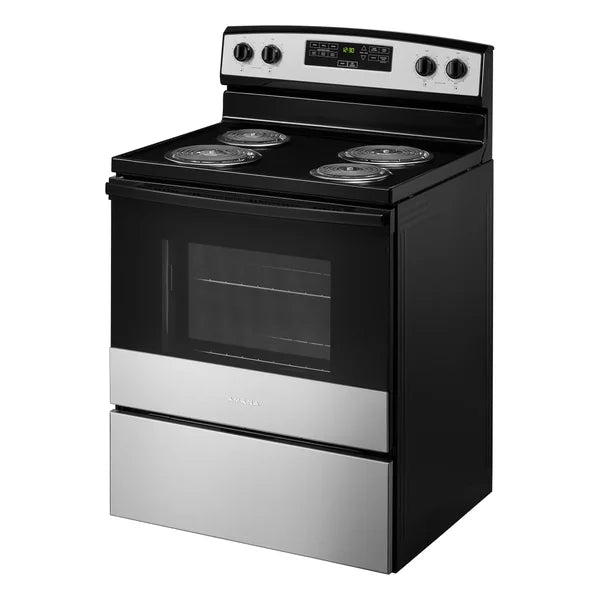 Amana 30 in. 4.8 cu ft. Electric 4 Element Range with Bake Assist X6426