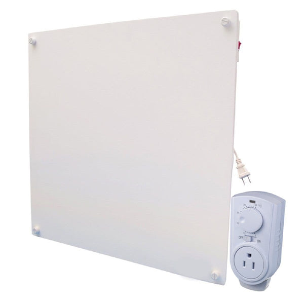 Electric Heater with Plug-in Thermostat, 400W, White E1375