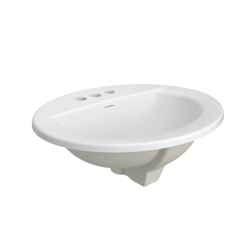 Colony Oval 4-in Center Drop-In Bathroom Sink/Basin, White 20.5x17.5-in K4235