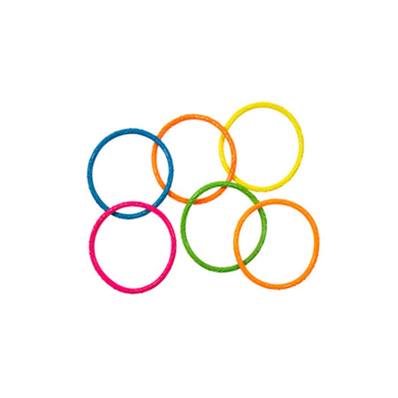Multi-Coloured Neon Dive Rings, 6-pcs, Ages 5+ G3102