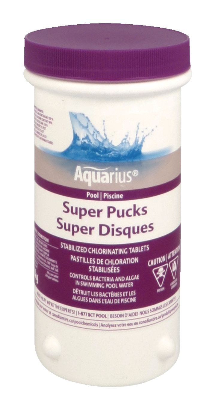 Super Pucks Stabilized Chlorine Tablets, 1-kg E3496