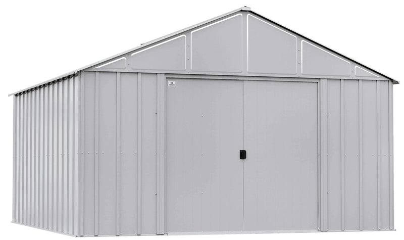 Classic 12x12-ft Flute Grey Steel Storage Shed I8406