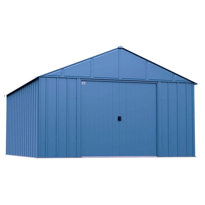 Classic 12x14-ft Blue Grey Corrosion-Resistant Steel Shed H8583