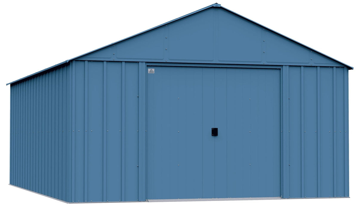 Classic 12x17-ft Blue Grey Corrosion-Resistant Metal Shed
