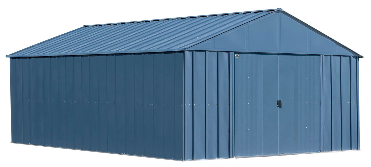 Classic 12x17-ft Blue Grey Corrosion-Resistant Metal Shed