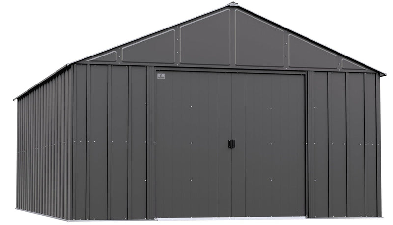 Classic 12x17-ft Charcoal Corrosion-Resistant Metal Shed A3328