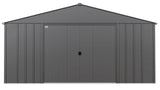 Classic 14x12-ft Charcoal Lockable Metal Shed