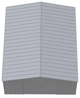 Classic 14x17-ft Flute Grey Corrosion-Resistant Metal Shed