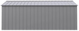 Classic 14x17-ft Flute Grey Corrosion-Resistant Metal Shed