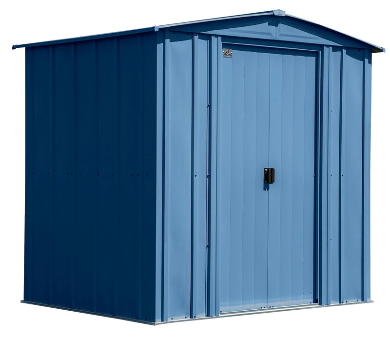 Classic Galvanized Steel Storage Shed, Blue Grey, 6-ft x 5-ft N0418