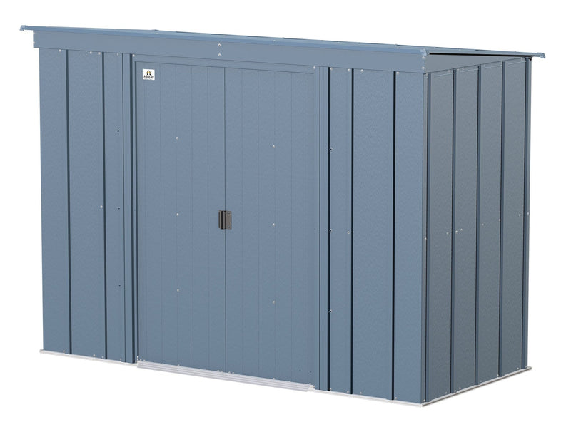 Classic Galvanized Steel Storage Shed, Blue Grey, 8-ft x 4-ft N6912