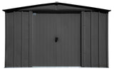 Classic Galvanized Steel Storage Shed, Charcoal, 10-ft x 12-ft