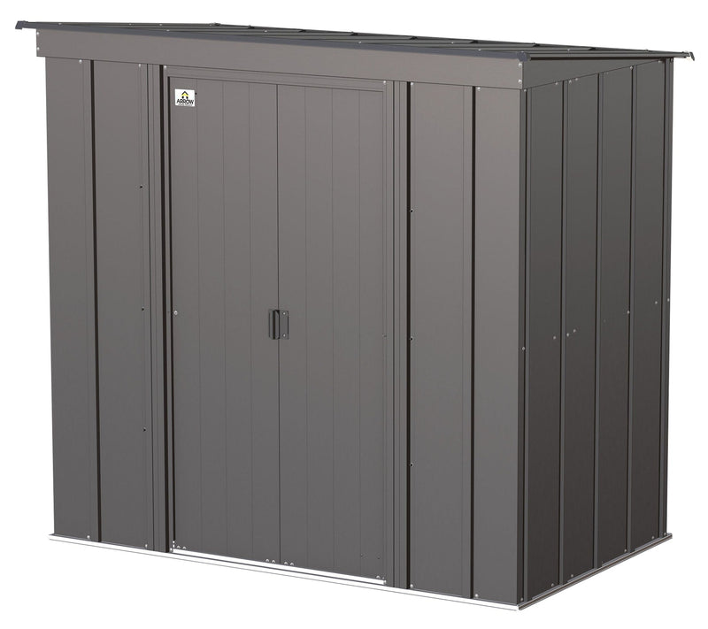 Classic Galvanized Steel Storage Shed, Charcoal, 6-ft x 4-ft L1291