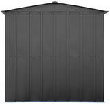 Classic Galvanized Steel Storage Shed, Charcoal, 6-ft x 5-ft