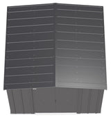 Classic Galvanized Steel Storage Shed, Charcoal, 8-ft x 8-ft