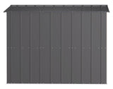 Classic Galvanized Steel Storage Shed, Charcoal, 8-ft x 8-ft