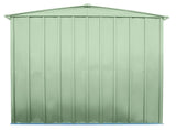 Classic Galvanized Steel Storage Shed, Sage Green, 8-ft x 6-ft