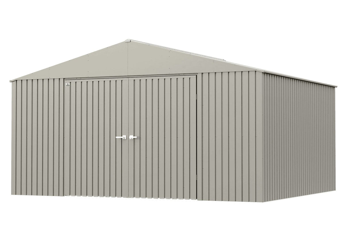 Elite 14x12-ft Cool Grey Weather-Resistant Steel Shed
