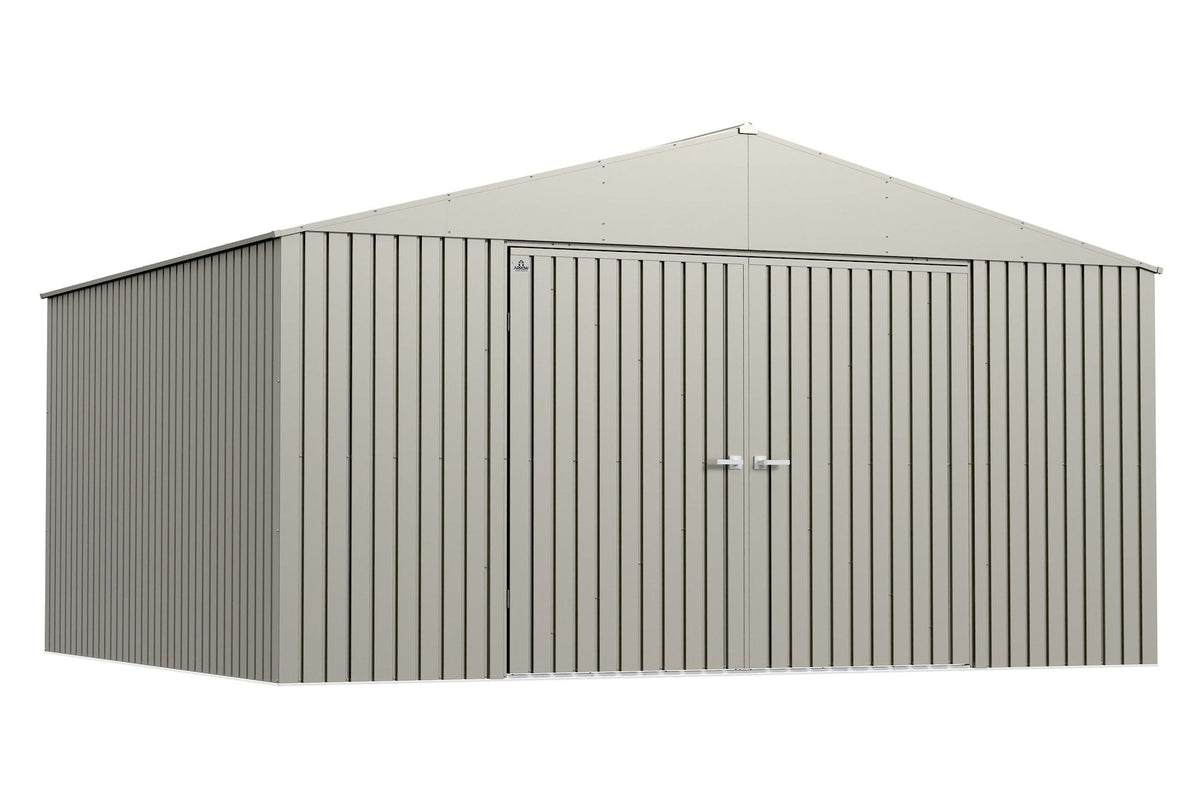 Elite 14x12-ft Cool Grey Weather-Resistant Steel Shed
