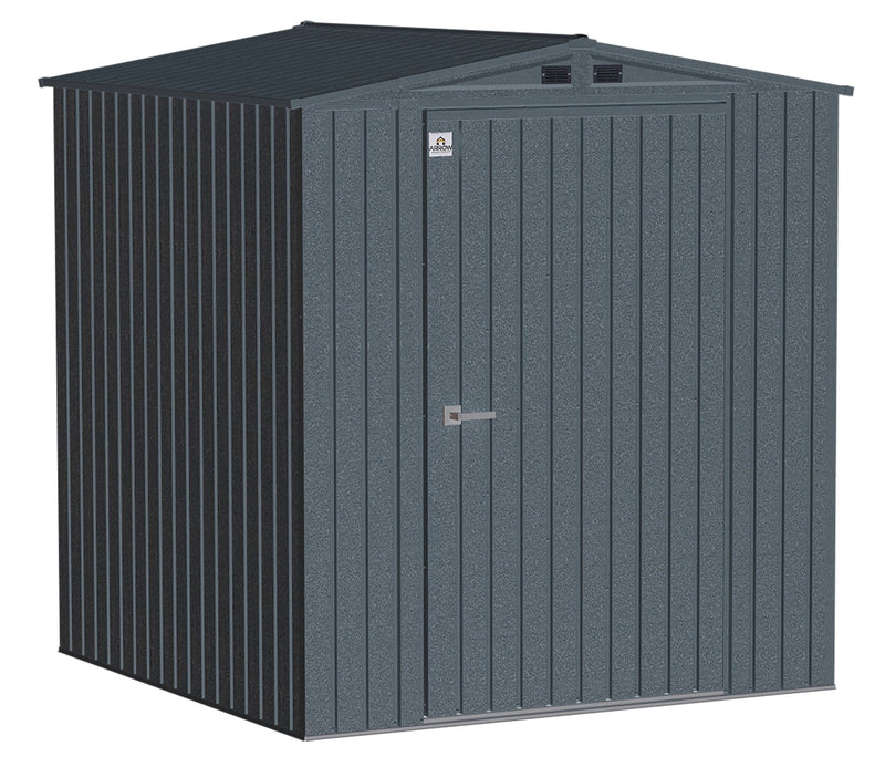 Elite Steel Storage Shed with Pent Roof, Anthracite, 6-ft x 6-ft W9687
