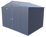 Elite Steel Storage Shed with Pent Roof, Blue Grey, 10-ft x 8-ft