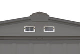 EZEE Galvanized Steel Storage Shed with Low Gable Roof, Charcoal, 6-ft x 5-ft