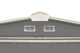 EZEE Galvanized Steel Storage Shed with Low Gable Roof, Charcoal/Cream, 6-ft x 5-ft