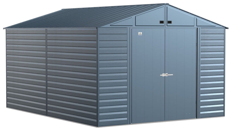 Select Galvanized Steel Storage Shed, Blue Grey, 10-ft x 14-ft Z8744