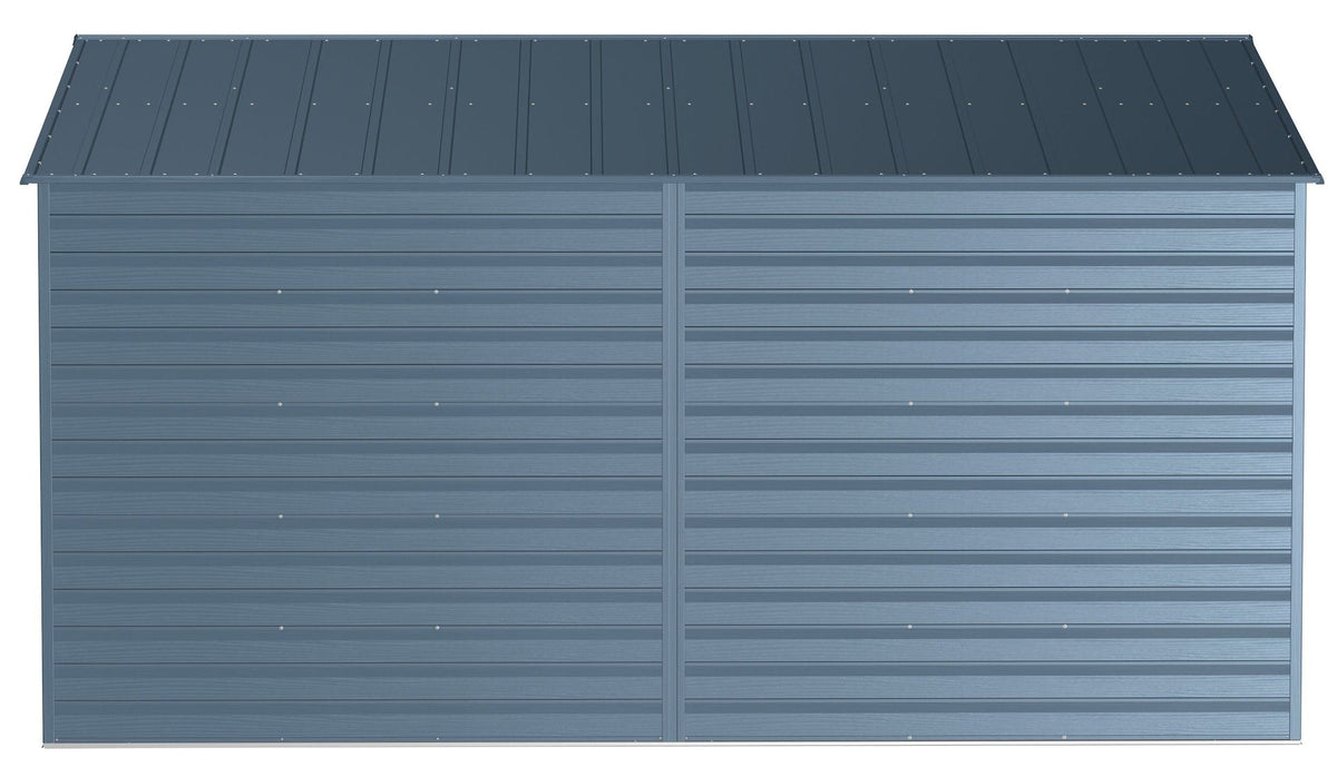 Select Galvanized Steel Storage Shed, Blue Grey, 10-ft x 14-ft