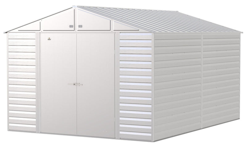Select Galvanized Steel Storage Shed, Flute Grey, 10-ft x 14-ft A4774