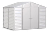 Select Galvanized Steel Storage Shed, Flute Grey, 10-ft x 8-ft