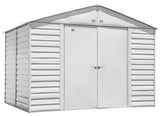 Select Galvanized Steel Storage Shed, Flute Grey, 10-ft x 8-ft