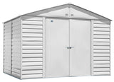 Select Galvanized Steel Storage Shed, Flute Grey, 10-ft x 8-ft