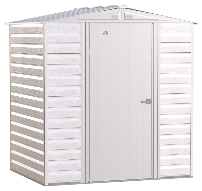 Select Galvanized Steel Storage Shed, Flute Grey, 6-ft x 5-ft X2079