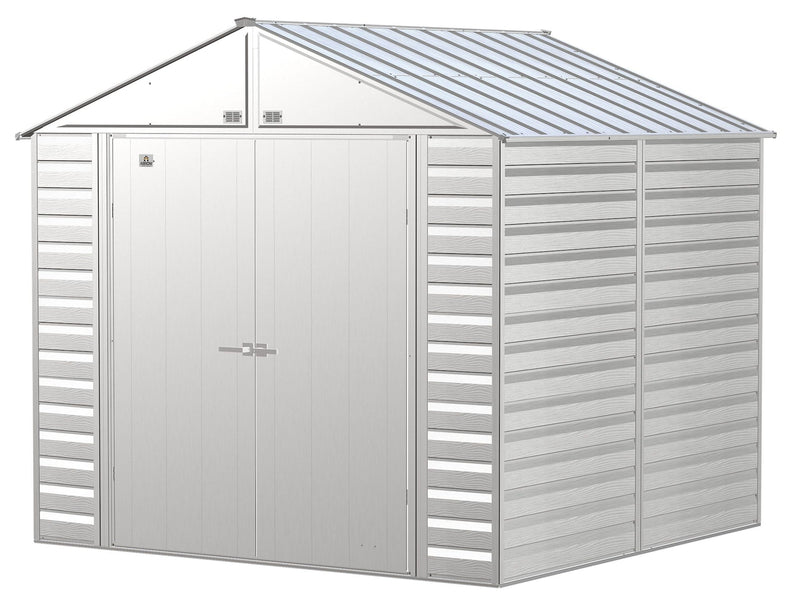 Select Galvanized Steel Storage Shed, Flute Grey, 8-ft x 8-ft G3803