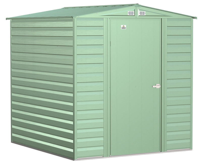 Select Galvanized Steel Storage Shed, Sage Green, 6-ft x 7-ft G7632