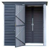 Shed-in-a-Box Steel Storage Shed, Charcoal/Cream, 6-ft x 4-ft