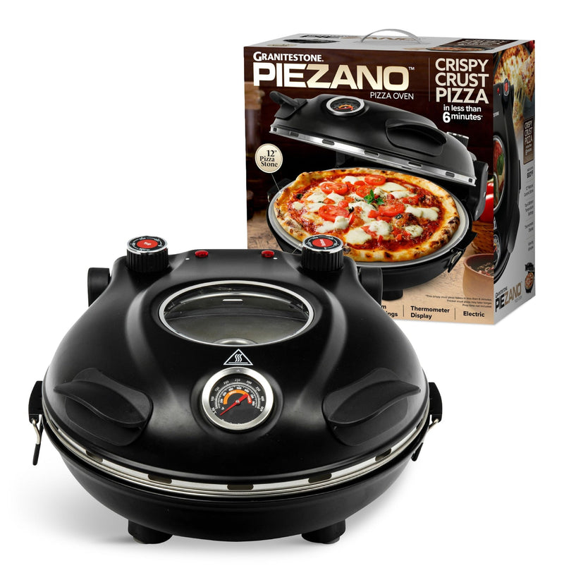 Piezano Electric Pizza Oven, 12-in, Black D6778