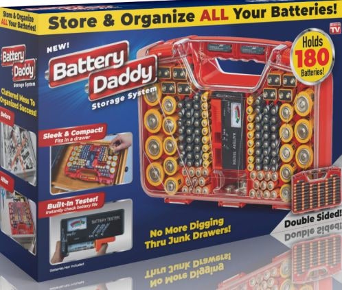 Ontel Battery Daddy 180 Battery Organizer and Storage Case K6730