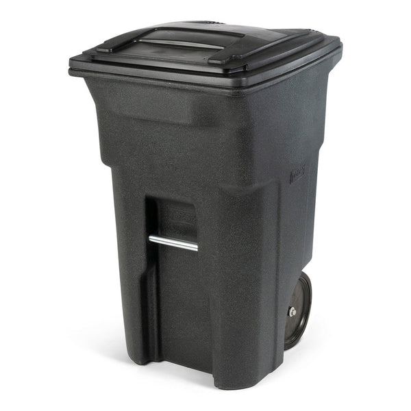 64-Gallon Greenstone Trash Can with Quiet Wheels and Lid C1375
