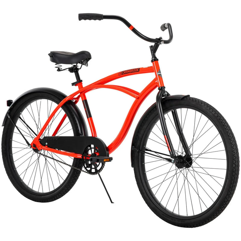 Huffy 26 In. Cranbrook Mens Classic Beach Cruiser Comfort Bike, Red D9599
