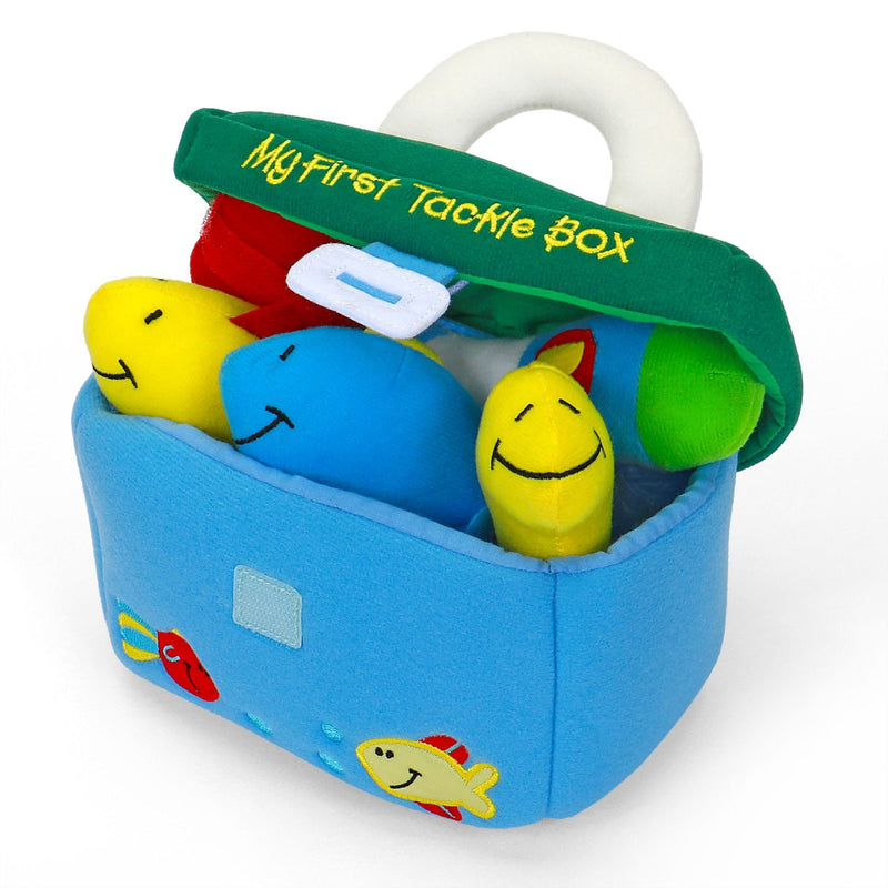 Baby Play Soft Collection, My First Tackle Box 5-Piece Plush Playset with Rattle, 8-in X2831