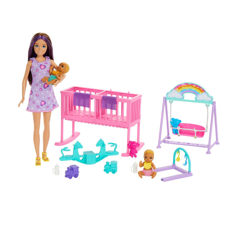 Skipper Babysitter Twinning Dolls & Toys Nursery Playset, Kids Ages 4+ K9261